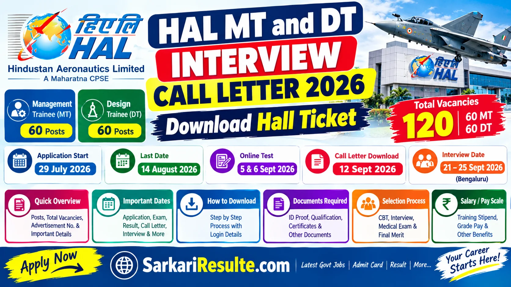 HAL MT and DT Interview Call Letter 2026 Download Hall Ticket
